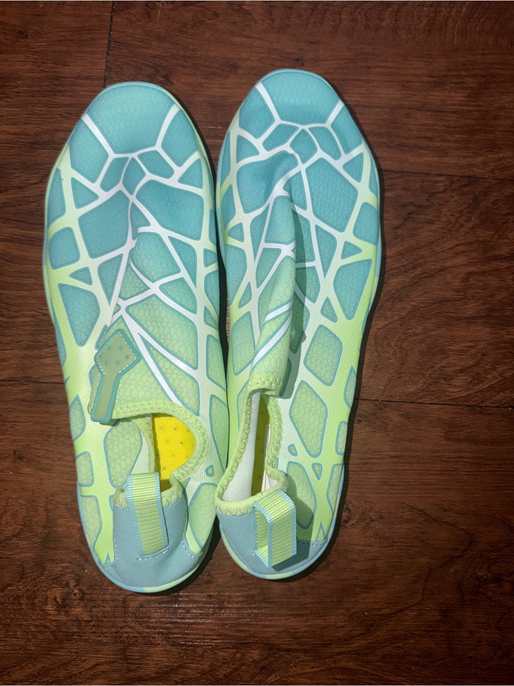 Source Unknown Teal and Lime Women’s Slip-On Water Sandals